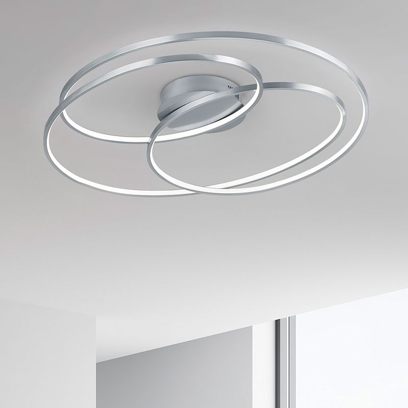 Plafon moderno níquel, Sabra, 38W, LED 3000K Plafon moderno níquel, Sabra, 38W, LED 3000K