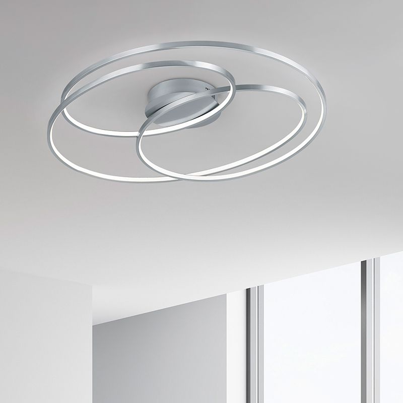 Plafon moderno níquel, Sabra, 50W, LED 3000K Plafon moderno níquel, Sabra, 50W, LED 3000K