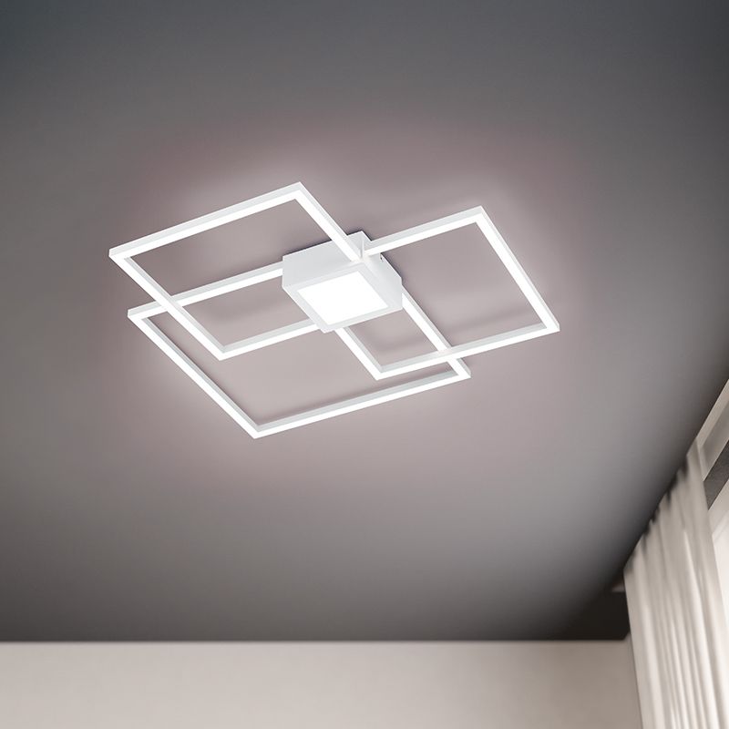 Plafon moderno branco, Kimoni, 38W, LED 4000K, regulável em 3 níveis