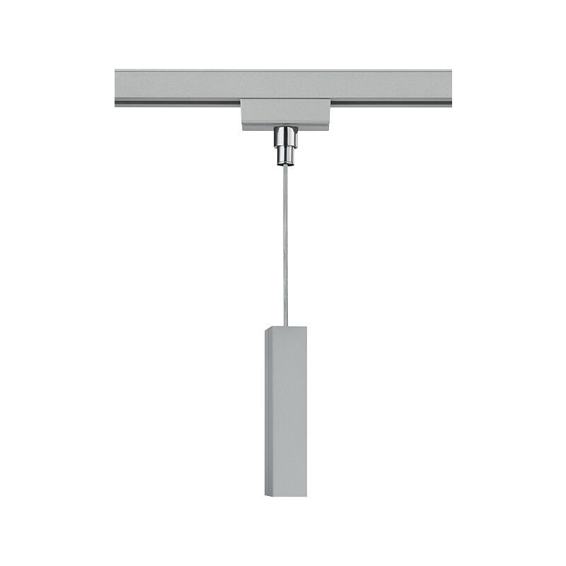 Adaptador de suspensão para spots de trilho bifásicos, cinza