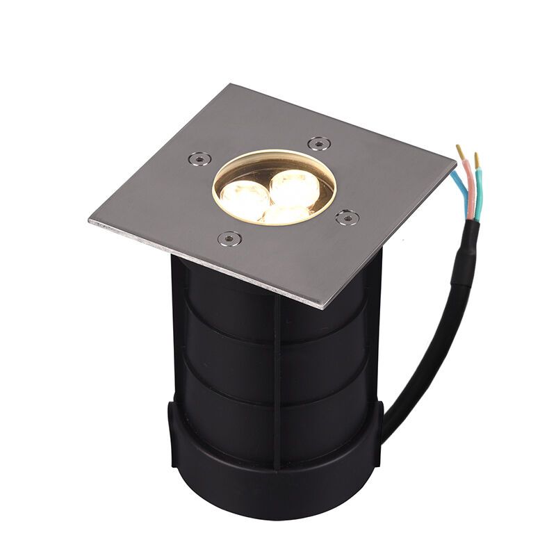 Foco de encastrar para o chão moderno níquel, Jabari, 3W, LED 3000K, IP65