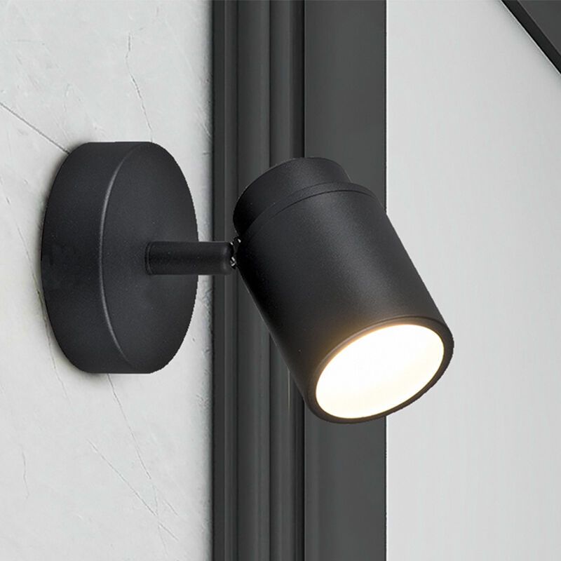 Foco de teto para casa de banho moderno preto, Nelis, IP44