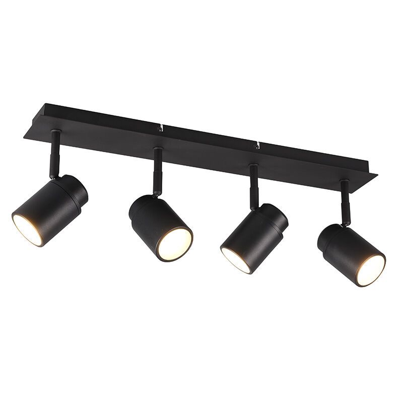 Foco de teto para casa de banho moderno preto, Nelis, IP44