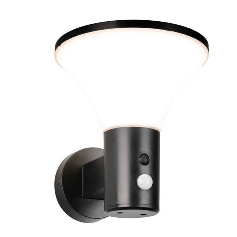 Candeeiro de parede exterior solar moderno preto, Nebahat, 3W, LED 4000K, IP44