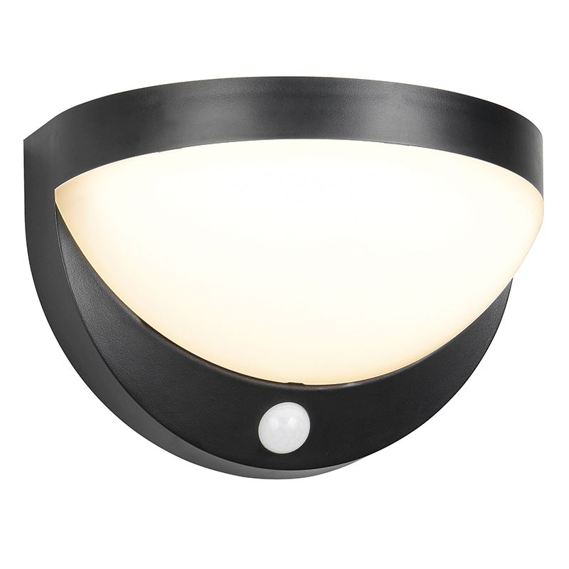 Candeeiro de parede exterior solar moderno preto, Mutlu, 8W, LED 4000K, IP44