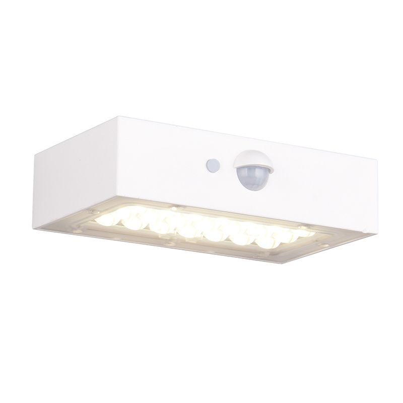 Candeeiro de parede exterior solar moderno branco, Numan, IP65