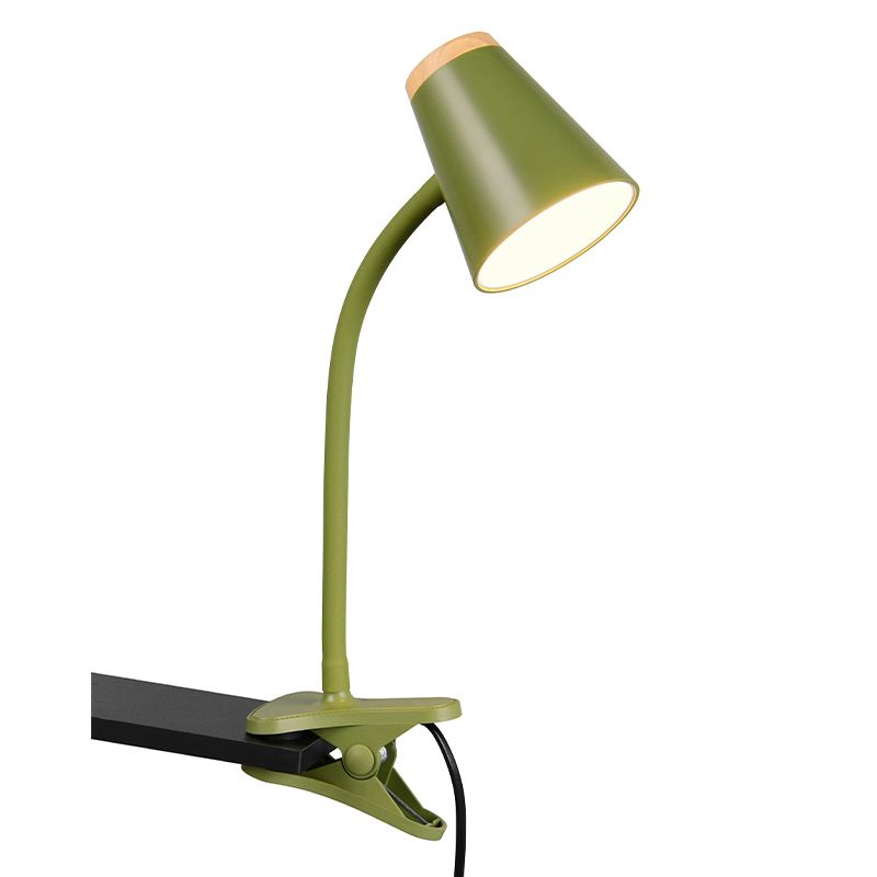 Candeeiro com mola moderno verde, Rahul, 4,5W, LED 3000K, com interruptor