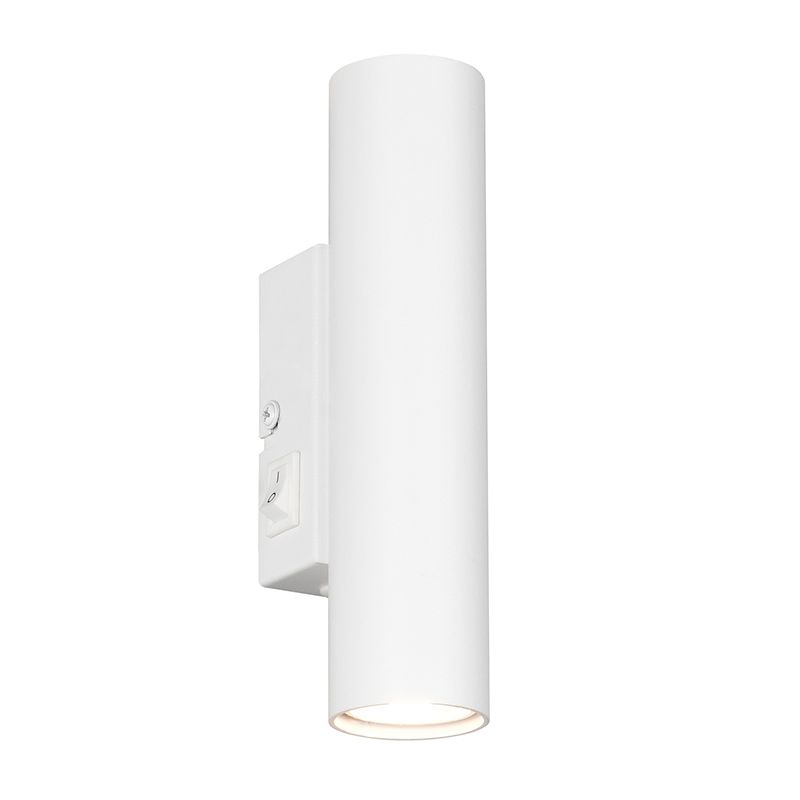 Candeeiro up down moderno branco, Suradj, com interruptor