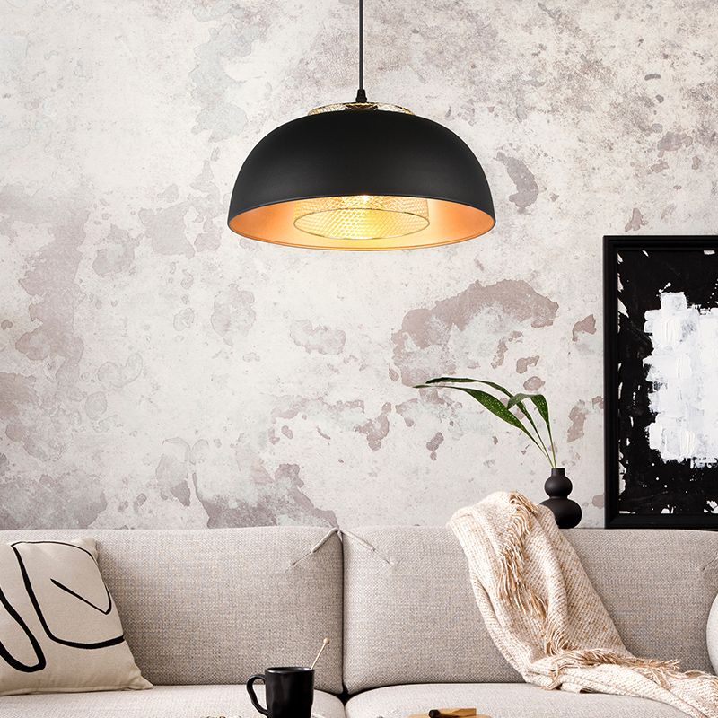 Candeeiro suspenso industrial preto, Sylvano