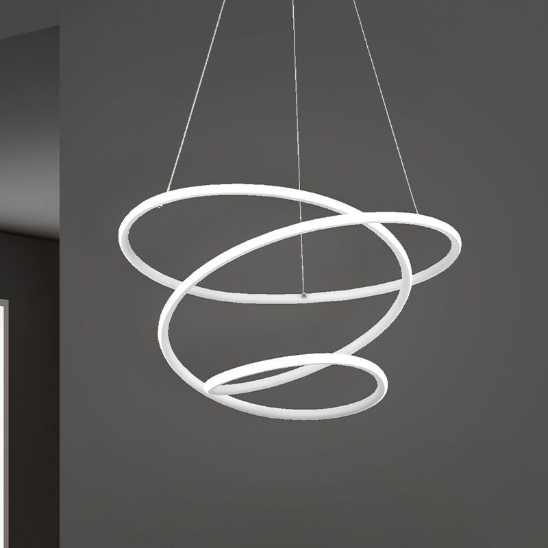 Candeeiro suspenso design branco, Marell, 36W, LED 4000K, regulável em 3 níveis Candeeiro suspenso design branco, Marell, 36W, LED 4000K, regulável em 3 níveis