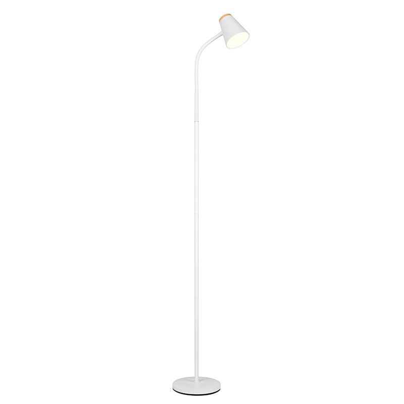 Candeeiro de pé moderno branco, Rahul, 4,5W, LED 3000K, com interruptor Candeeiro de pé moderno branco, Rahul, 4,5W, LED 3000K, com interruptor