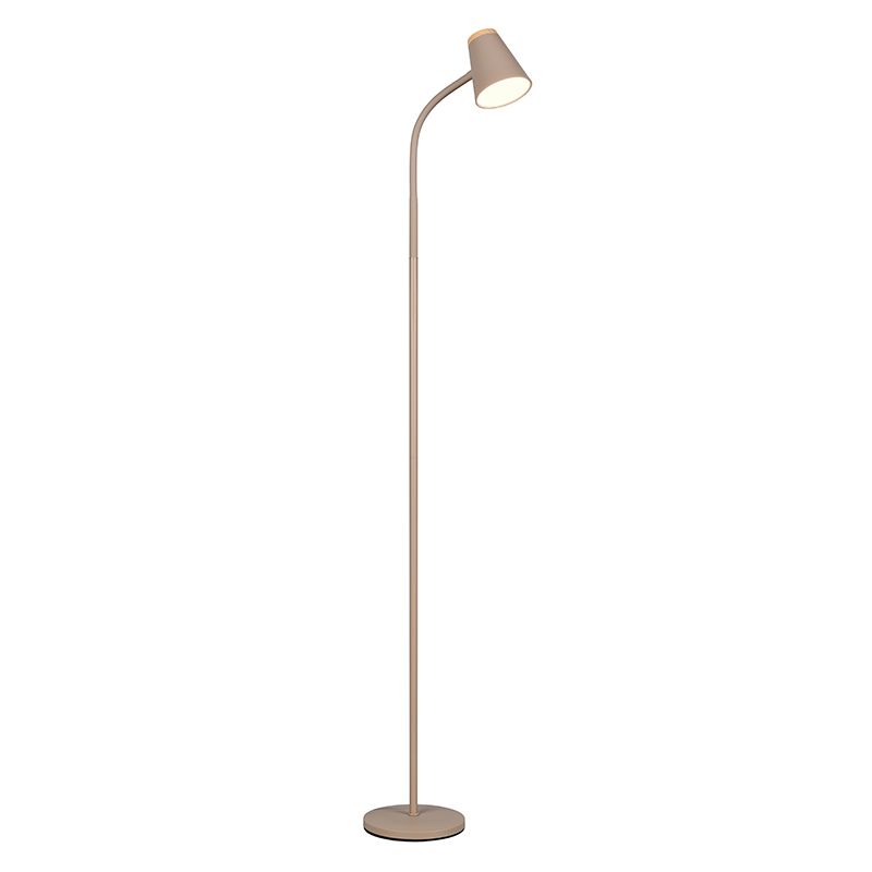 Candeeiro de pé moderno castanho, Rahul, 4,5W, LED 3000K, com interruptor