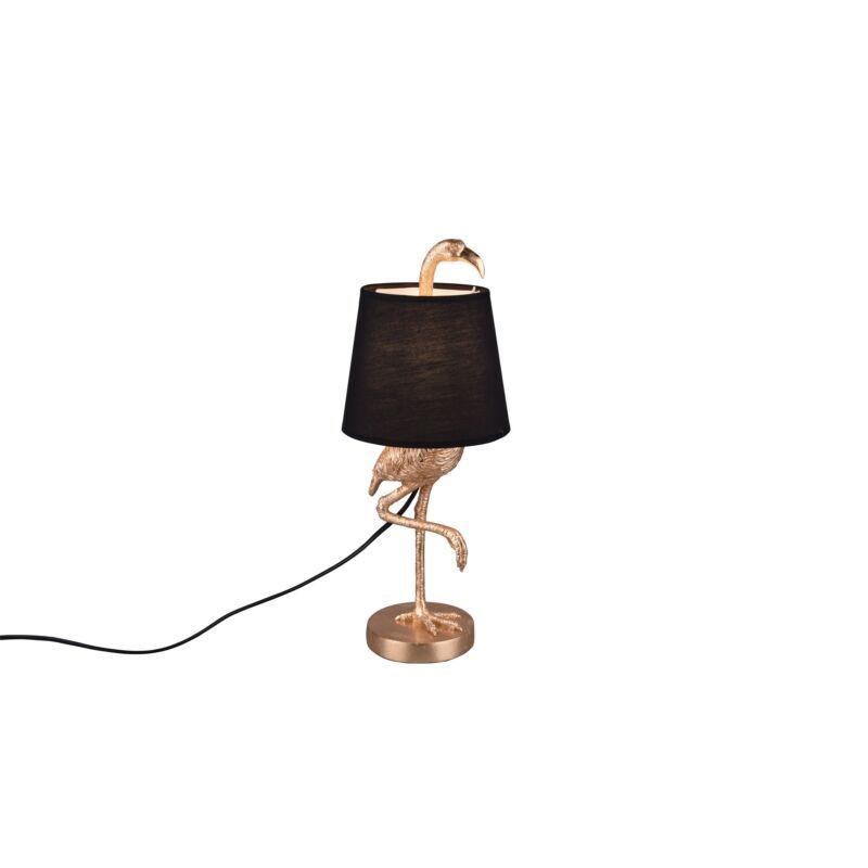 Candeeiro de mesa moderno dourado, Marie, com interruptor