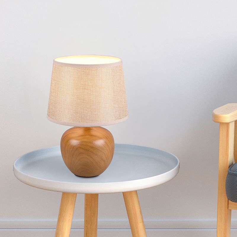 Candeeiro de mesa de cerâmica castanho, Yet, com interruptor