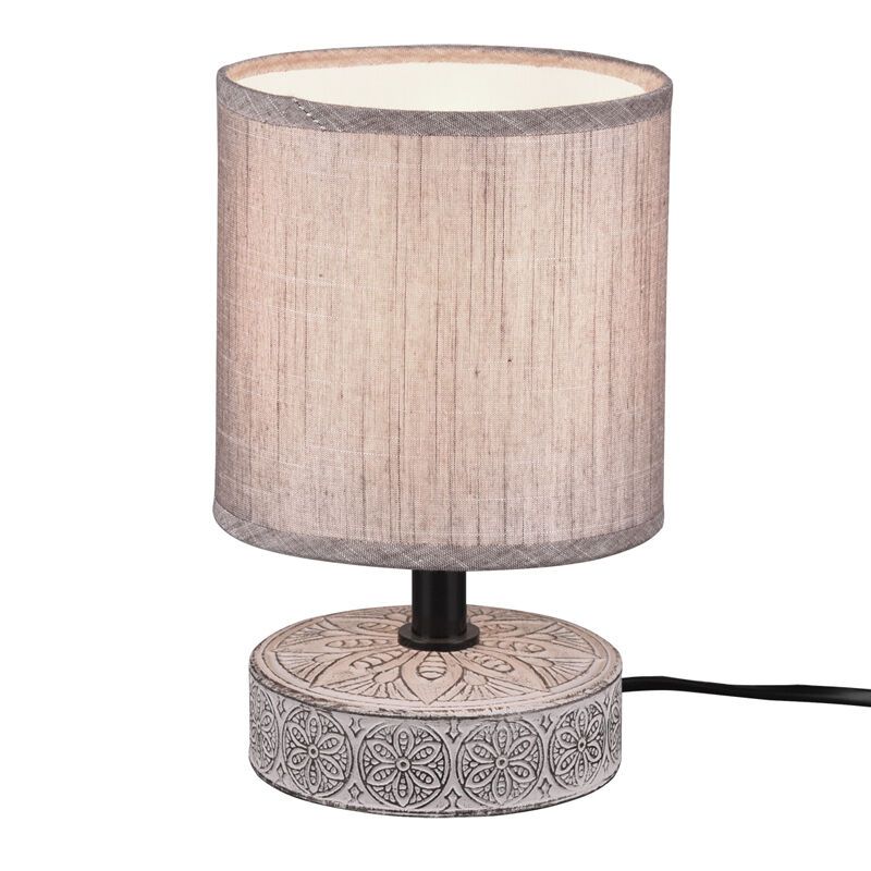 Candeeiro de mesa de cerâmica castanho, Lola, com interruptor