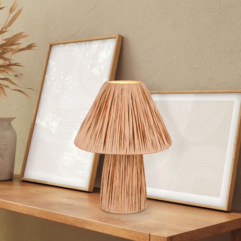 Candeeiro de mesa de papel castanho, Nurten, com interruptor