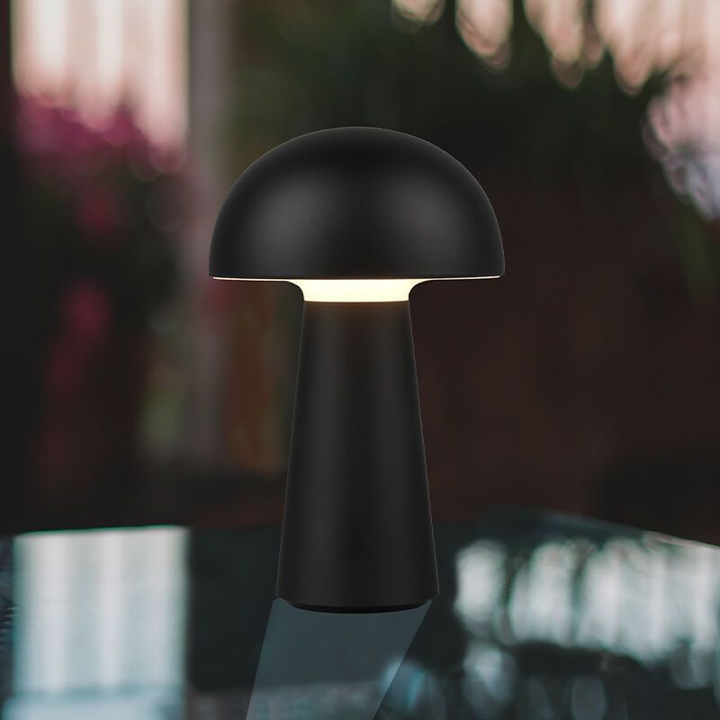 Candeeiro de mesa exterior moderno preto, Rachelle, 2W, LED 3000K, IP44, com interruptor