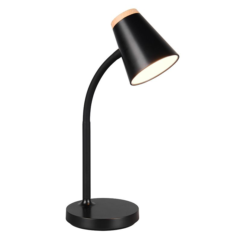 Candeeiro de mesa moderno preto, Rahul, 4,5W, LED 3000K, com interruptor Candeeiro de mesa moderno preto, Rahul, 4,5W, LED 3000K, com interruptor