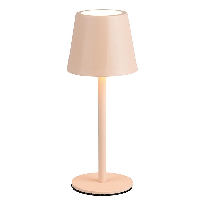Candeeiro de mesa recarregável de metal castanho, Priya, 1,6W, LED ajustável de branco quente a branco frio, regulável em 3 níveis