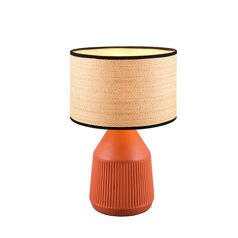 Candeeiro de mesa de cerâmica laranja, Shivam