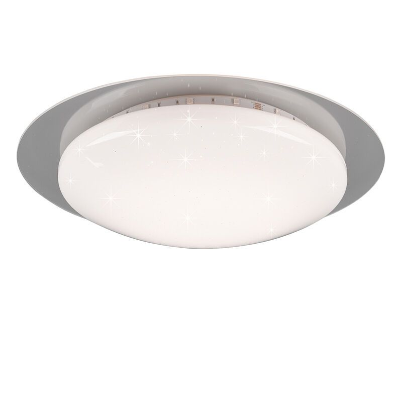 Plafon moderno branco, Suzy, 13W, LED RGBW, com comando à distância