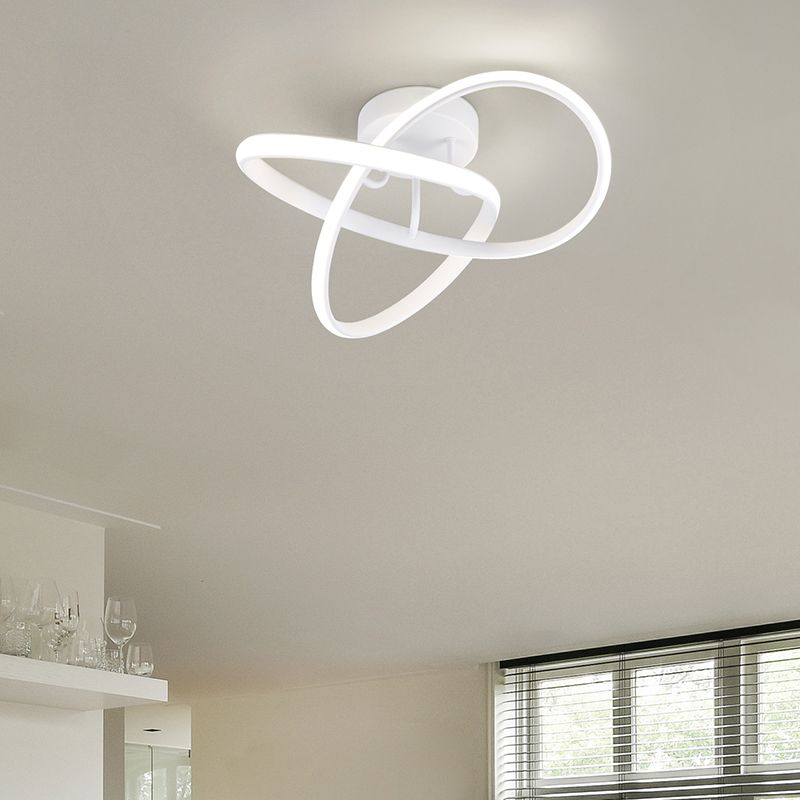 Candeeiro de teto design branco, Suat, 16W, LED 4000K Candeeiro de teto design branco, Suat, 16W, LED 4000K