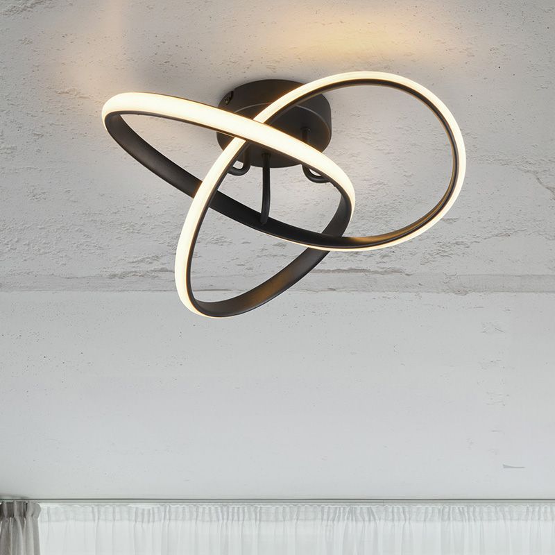 Candeeiro de teto design preto, Suat, 15W, LED 3000K