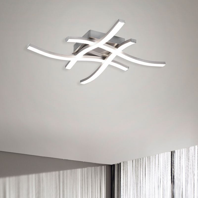 Candeeiro de teto moderno níquel, Go, 5W, LED 4000K