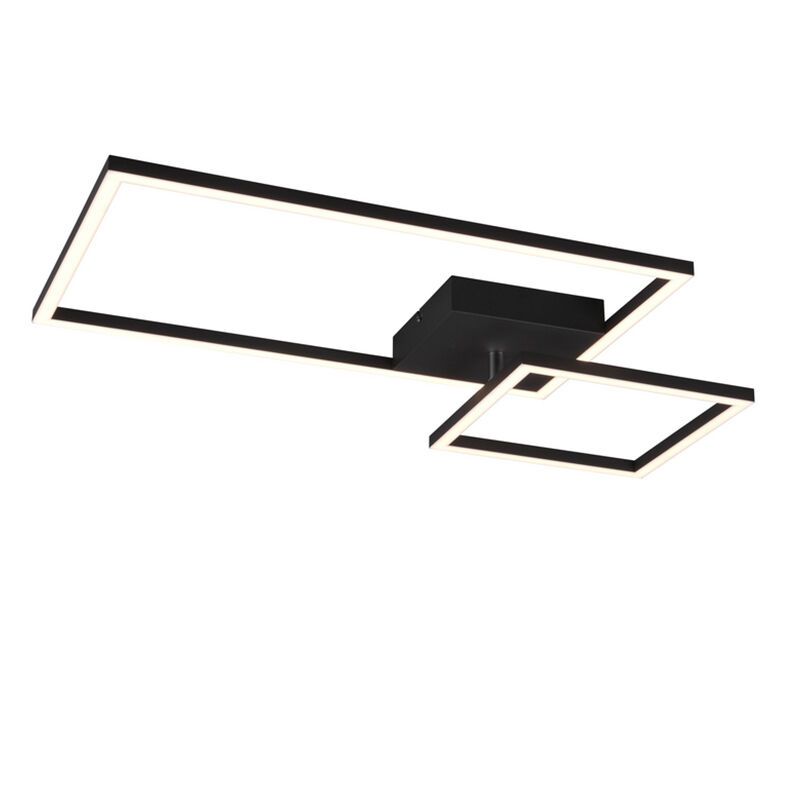 Plafon moderno preto, Binc, 25W, LED 4000K, regulável em 3 níveis