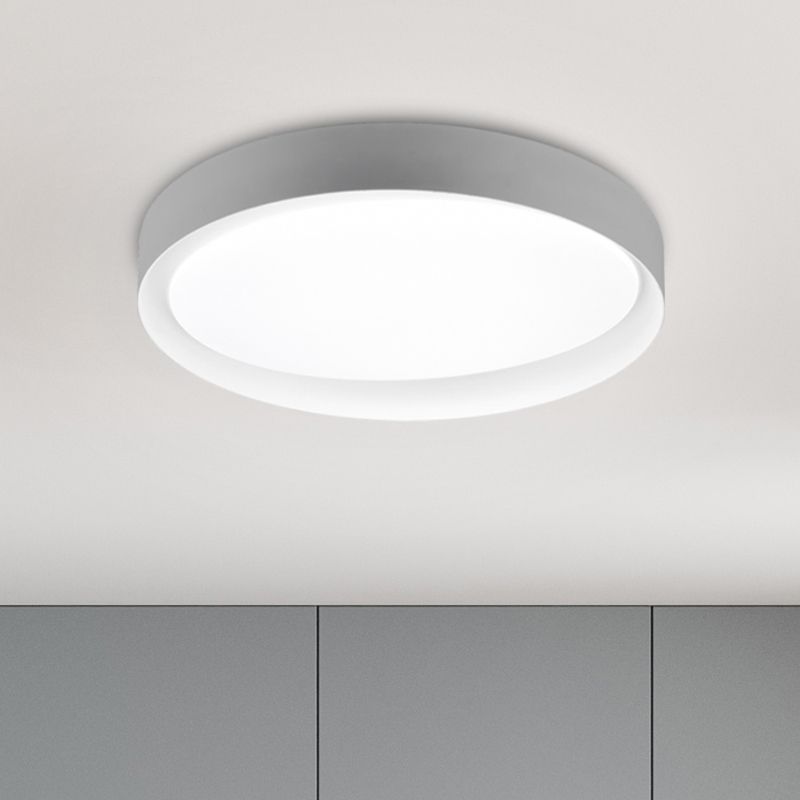 Plafon moderno cinzento, Joas, 24W, LED ajustável de branco quente a branco frio, com comando à distância Plafon moderno cinzento, Joas, 24W, LED ajustável de branco quente a branco frio, com comando à distância