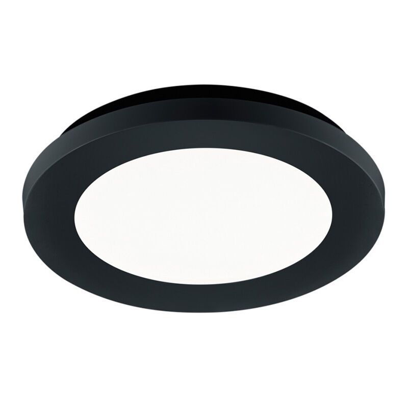 Candeeiro de teto para casa de banho moderno preto, Gistrup, 10W, LED 3000K, IP44