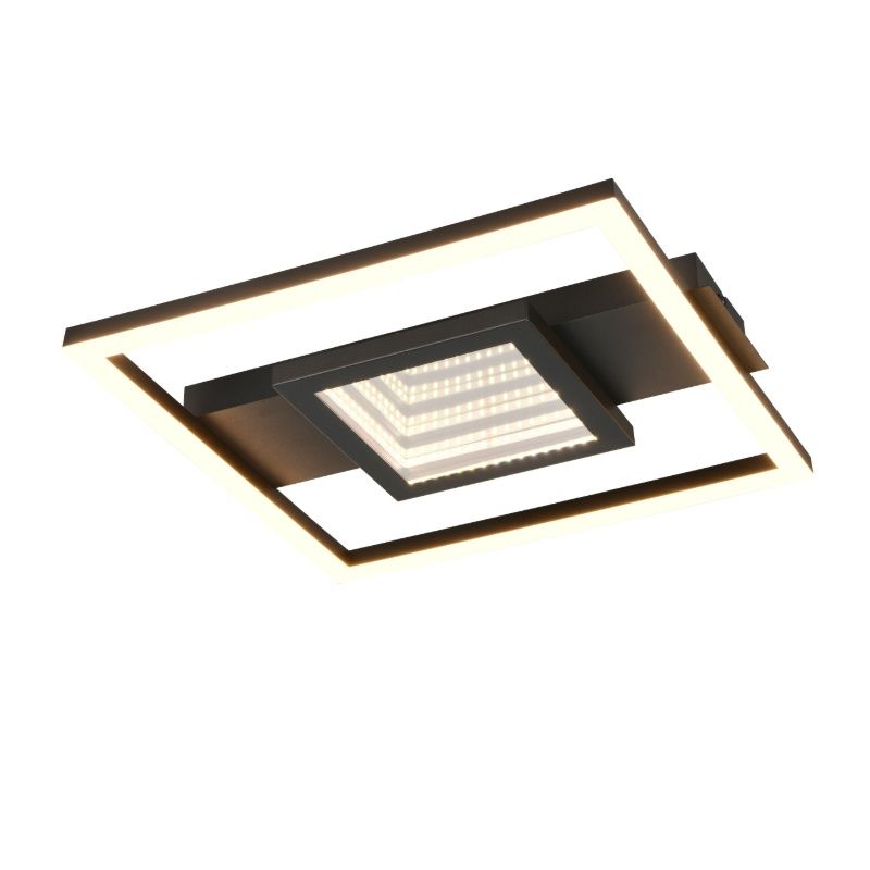 Candeeiro de teto moderno preto, Sandhia, 16W, LED 3000K