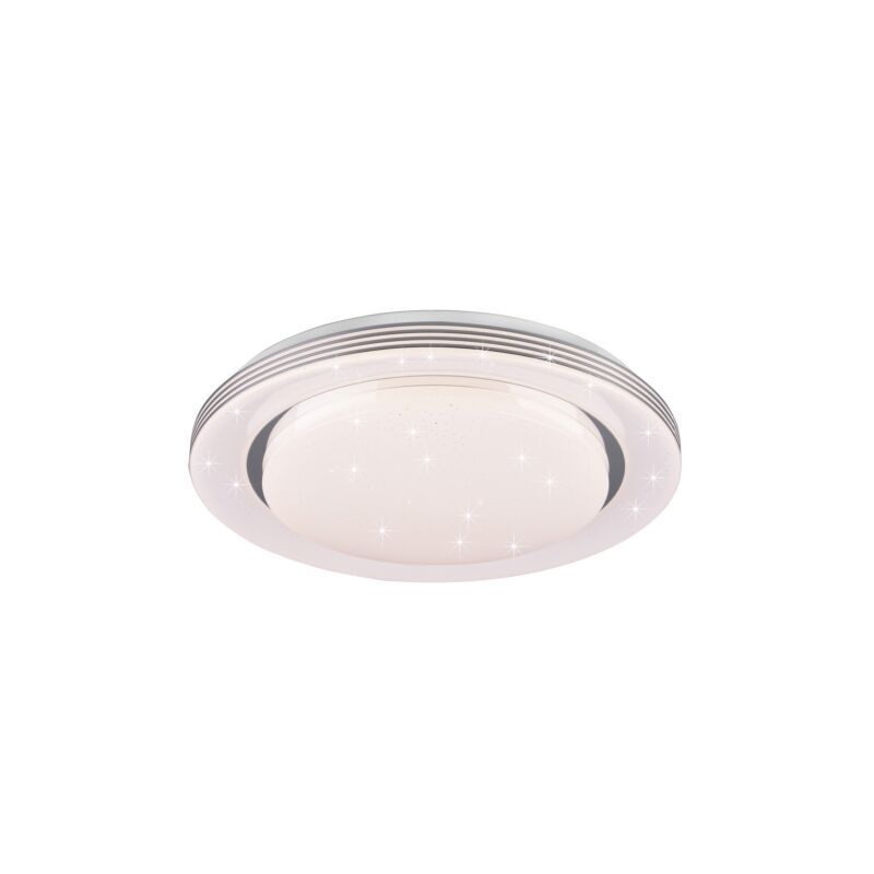 Plafon moderno branco, Alpha, 22W, LED ajustável de branco quente a branco frio, com comando à distância