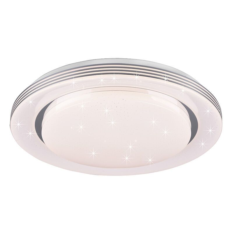 Plafon moderno branco, Alpha, 22,5W, LED ajustável de branco quente a branco frio, com comando à distância