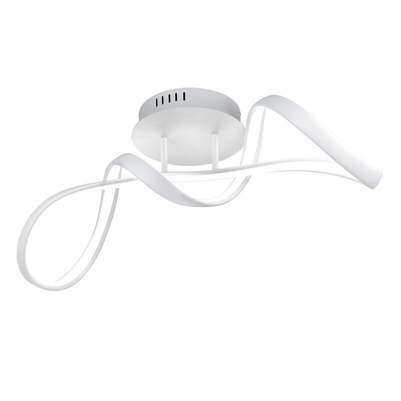 Candeeiro de teto design branco, Renso, 28W, LED 4000K, regulável em 3 níveis