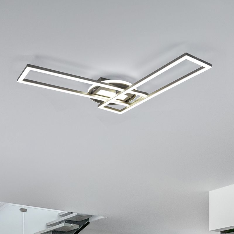 Plafon moderno níquel, Jadon, 30W, LED ajustável de branco quente a branco frio Plafon moderno níquel, Jadon, 30W, LED ajustável de branco quente a branco frio