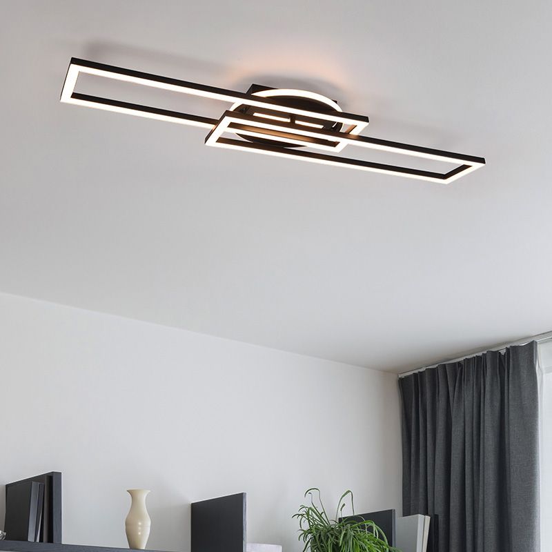 Plafon moderno preto, Jadon, 30W, LED ajustável de branco quente a branco frio Plafon moderno preto, Jadon, 30W, LED ajustável de branco quente a branco frio