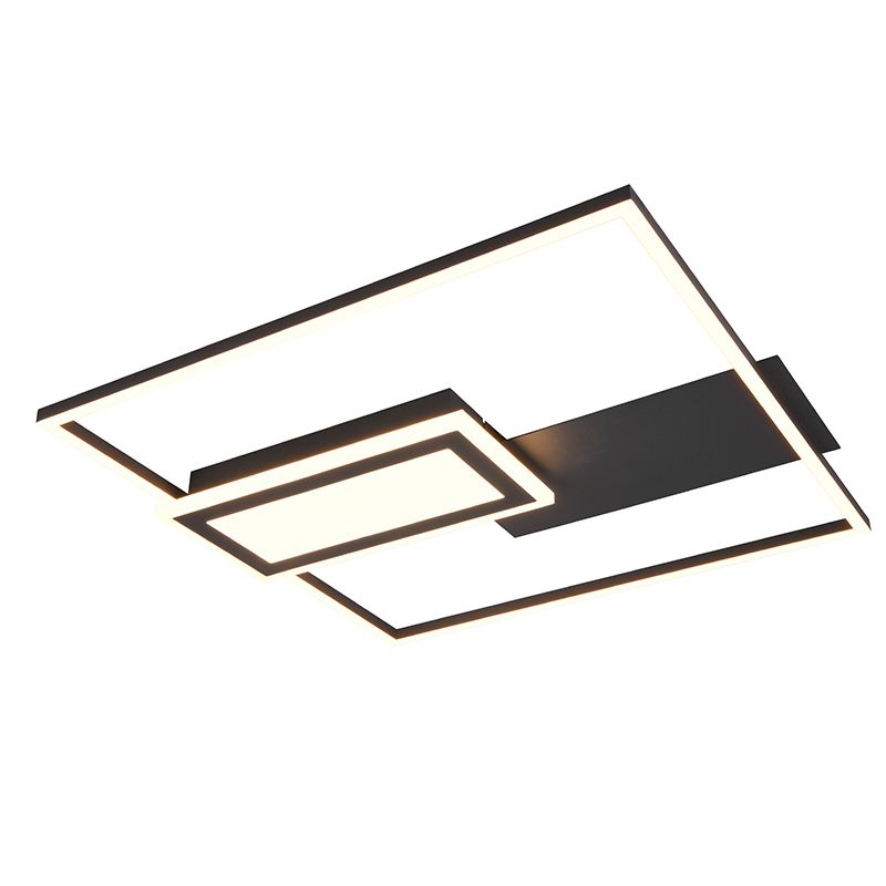 Plafon design preto, Shun, 32W, LED ajustável de branco quente a branco frio
