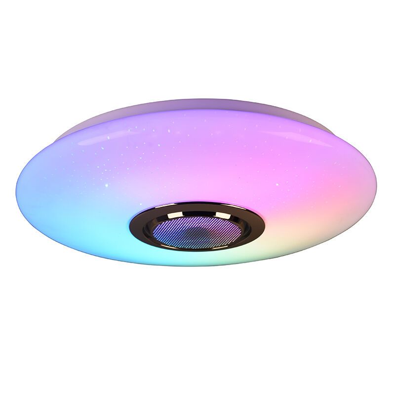 Plafon moderno branco, Birgitta, 15,5W, LED RGBW, com comando à distância