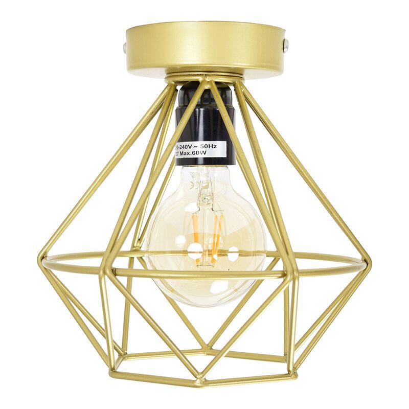 Candeeiro de teto dourado industrial, Merlon
