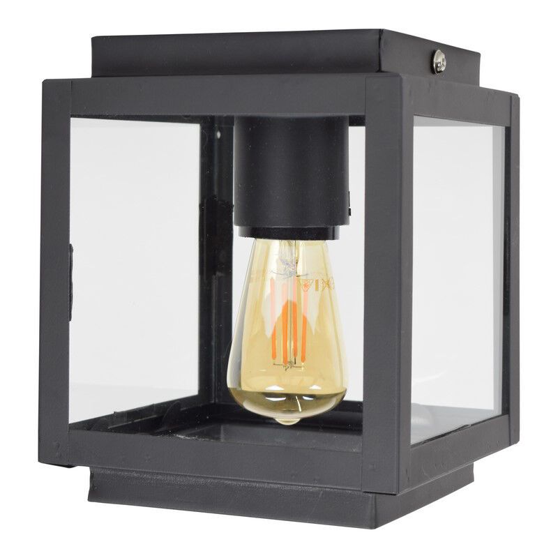 Candeeiro de teto preto industrial, Mendor