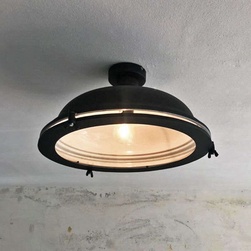 Candeeiro de teto preto industrial, Liga