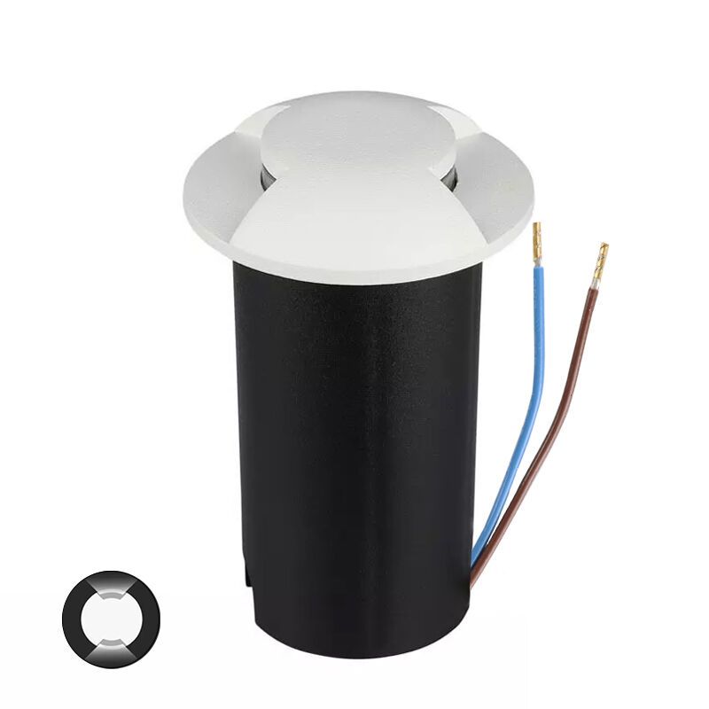 Foco de encastrar para o chão branco moderno, Marcus, 1W, LED 3000K, IP67 Foco de encastrar para o chão branco moderno, Marcus, 1W, LED 3000K, IP67