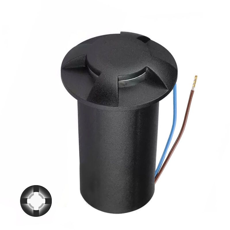 Foco de encastrar para o chão preto moderno, Marcus, 1W, LED 3000K, IP67 Foco de encastrar para o chão preto moderno, Marcus, 1W, LED 3000K, IP67