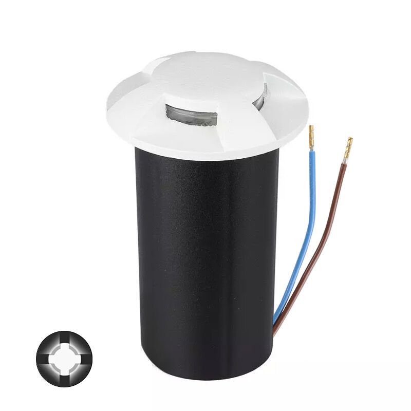 Foco de encastrar para o chão branco moderno, Marcus, 1W, LED 6500K, IP67