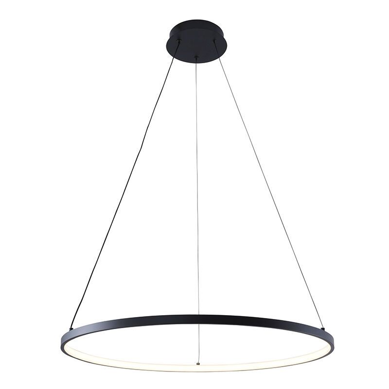 Candeeiro suspenso preto design, Kubra, 28W, LED ajustável de branco quente a branco frio Candeeiro suspenso preto design, Kubra, 28W, LED ajustável de branco quente a branco frio