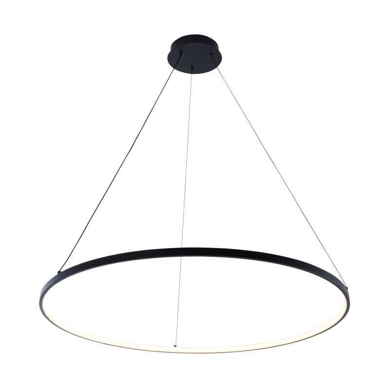 Candeeiro suspenso preto design, Kubra, 36W, LED ajustável de branco quente a branco frio