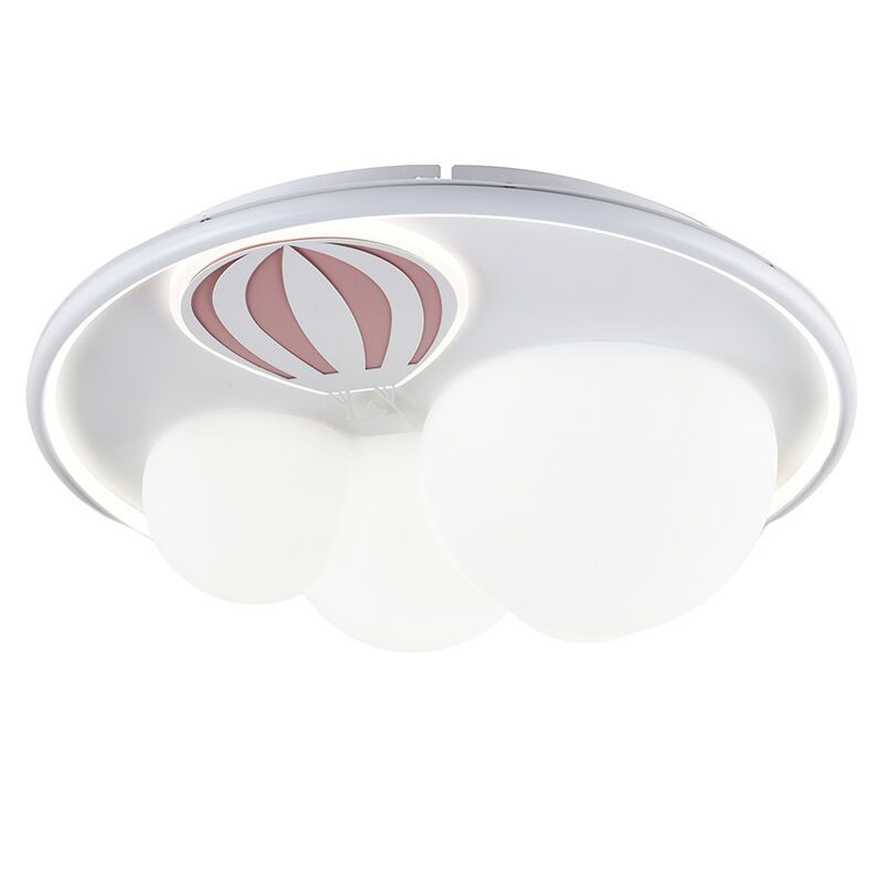 Plafon quarto infantil rosa de metal, Balloon, 42W, LED 3000K, regulável em 3 níveis Plafon quarto infantil rosa de metal, Balloon, 42W, LED 3000K, regulável em 3 níveis