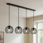 Candeeiro suspenso preto industrial, Wiro
