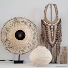 Candeeiro de mesa de rattan castanho, Cordoba, com interruptor